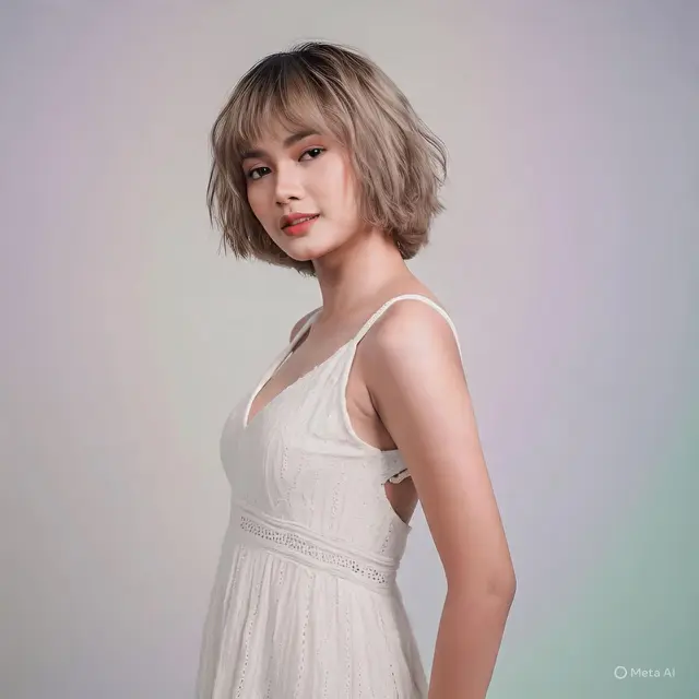 Shaggy dengan Side-Swept Bangs