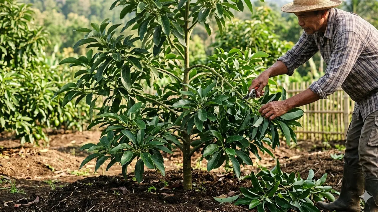 Jenis Pupuk Pohon Alpukat yang Efektif Merangsang Pertumbuhan dan Pembuahan (Foto: Gemini AI)