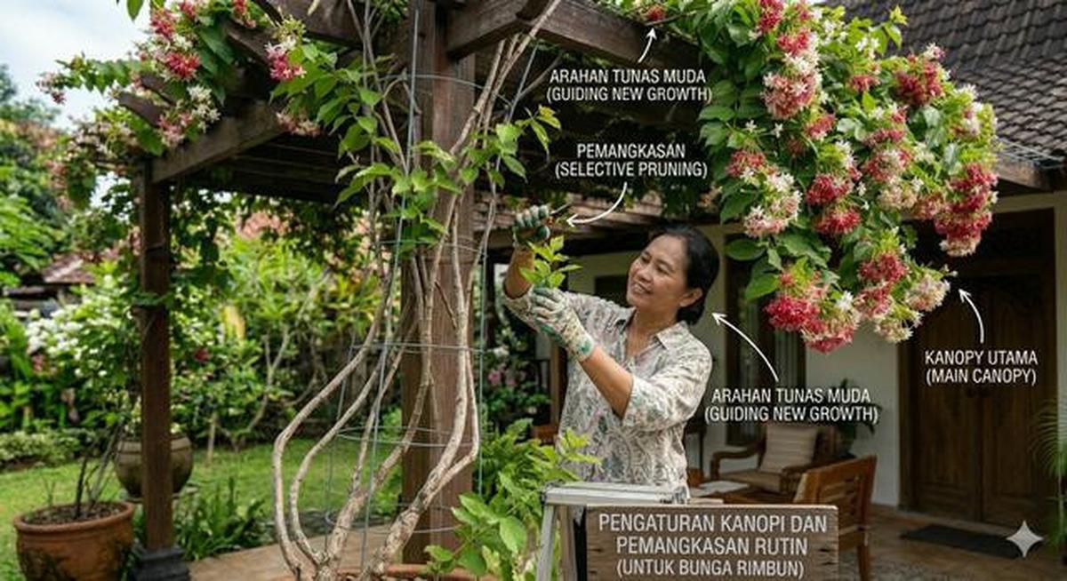 Cara Menanam Melati Belanda di Pot untuk Kanopi Rumah agar Subur dan Berbunga Lebat