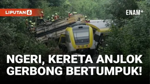 VIDEO: Tragedi Kereta Anjlok di Jerman, 3 Penumpang Tewas