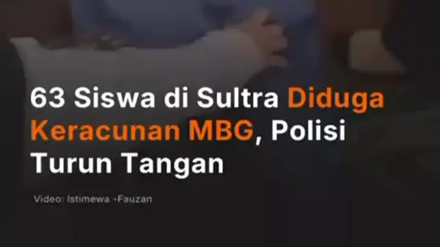 63 Siswa di Sultra Diduga Keracunan MBG, Polisi Turun Tangan