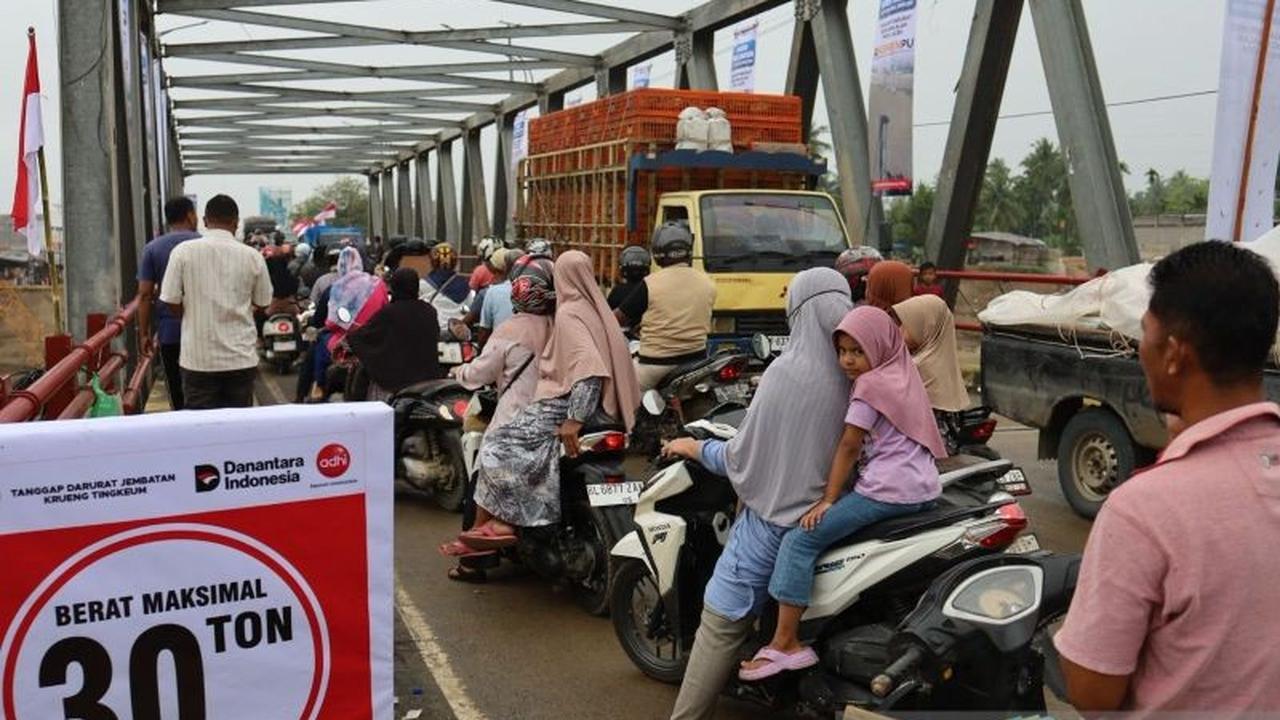 Jalan Nasional Banda Aceh-Medan Kembali Berfungsi Usai Pemasangan Jembatan Bailey Darurat