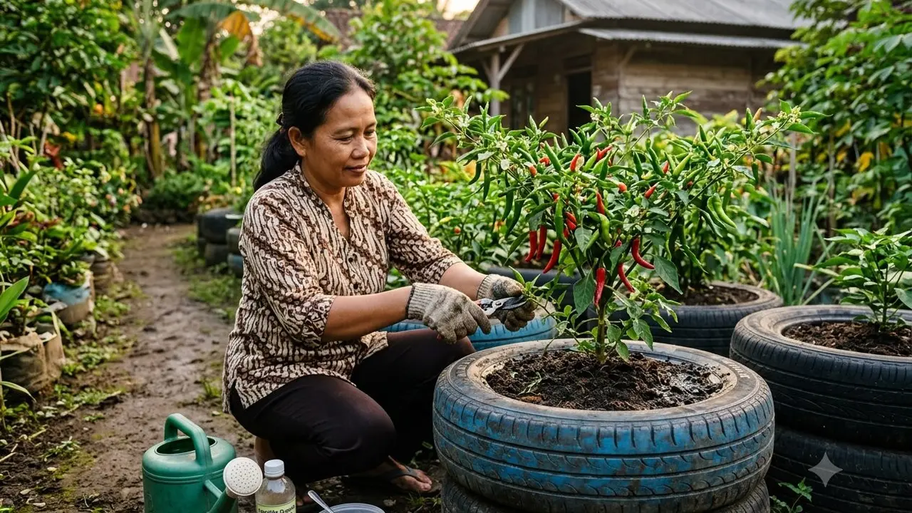 Cara Menanam Cabai di Ban Bekas agar Cepat Panen