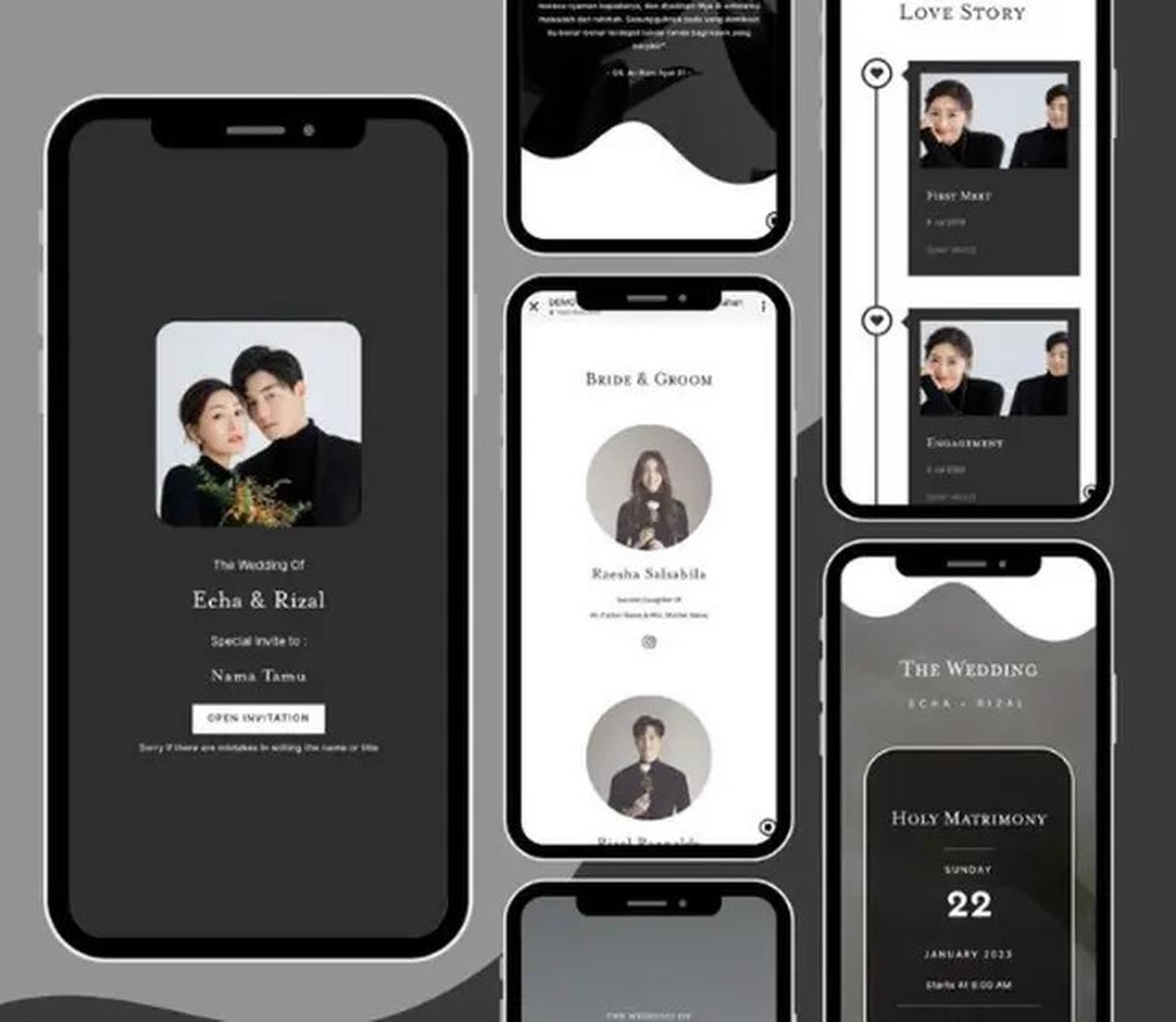 6 Contoh Desain Undangan Pernikahan Digital yang Keren dan Kekinian