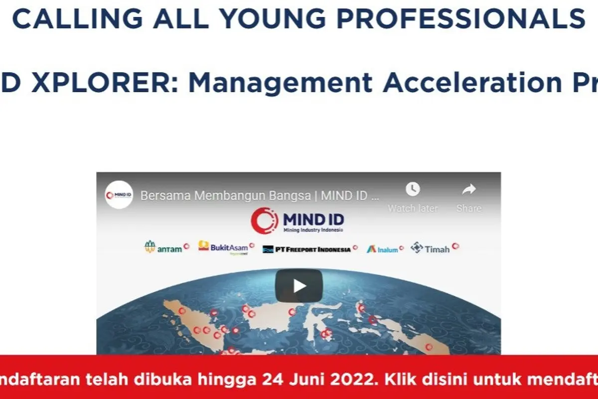 Lowongan Kerja di Holding BUMN MIND ID