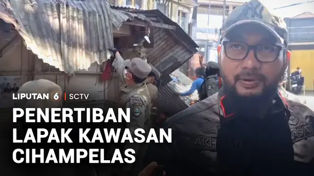 Satpol PP Jabar Bongkar 52 Bangunan dan Lapak PKL di Kawasan Cihampelas