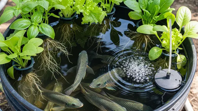 Ternak Ikan Nila dan Sayuran Hijau/Gemini AI