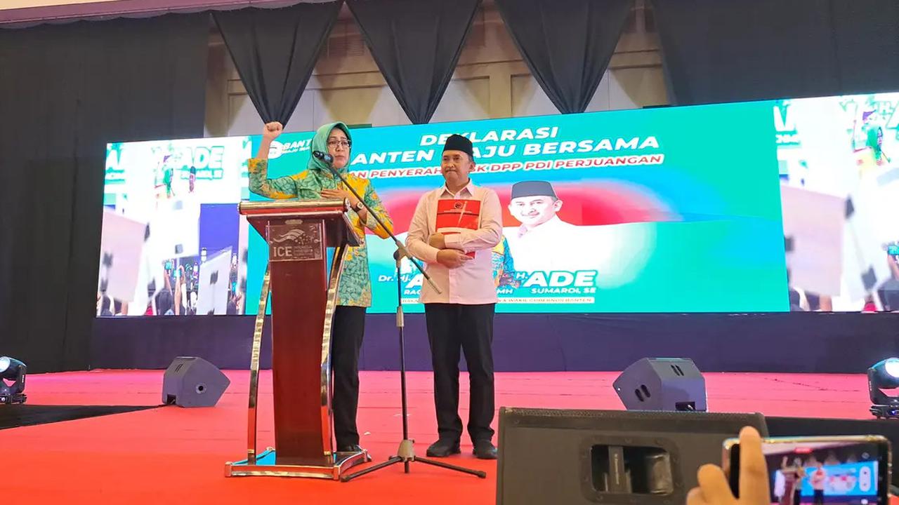 Perlawanan Cagub Cantik Airin 'Dikawal Pasukan' Banteng, Hadapi Pengusaha Anak Buah Prabowo di Banten