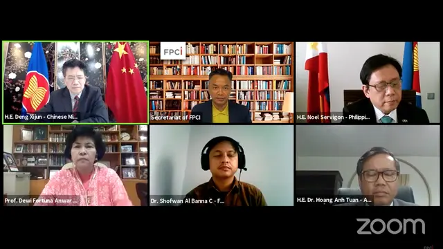 Diskusi FPCI terkait survey antara hubungan ASEAN dan China.