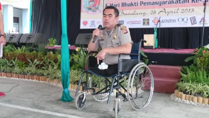 Meski Tak Punya Kaki, Aipda Beni Hendrik Tetap Setia Jadi Polisi
