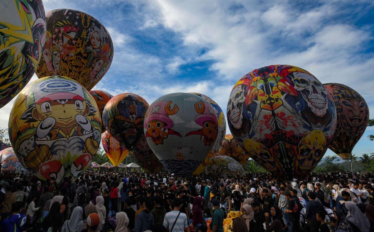 Keindahan warna-warni balon udara di Wonosobo
