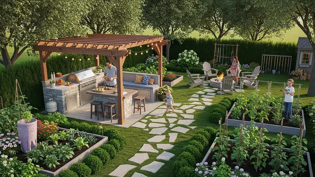Area BBQ Menyatu dengan Kebun