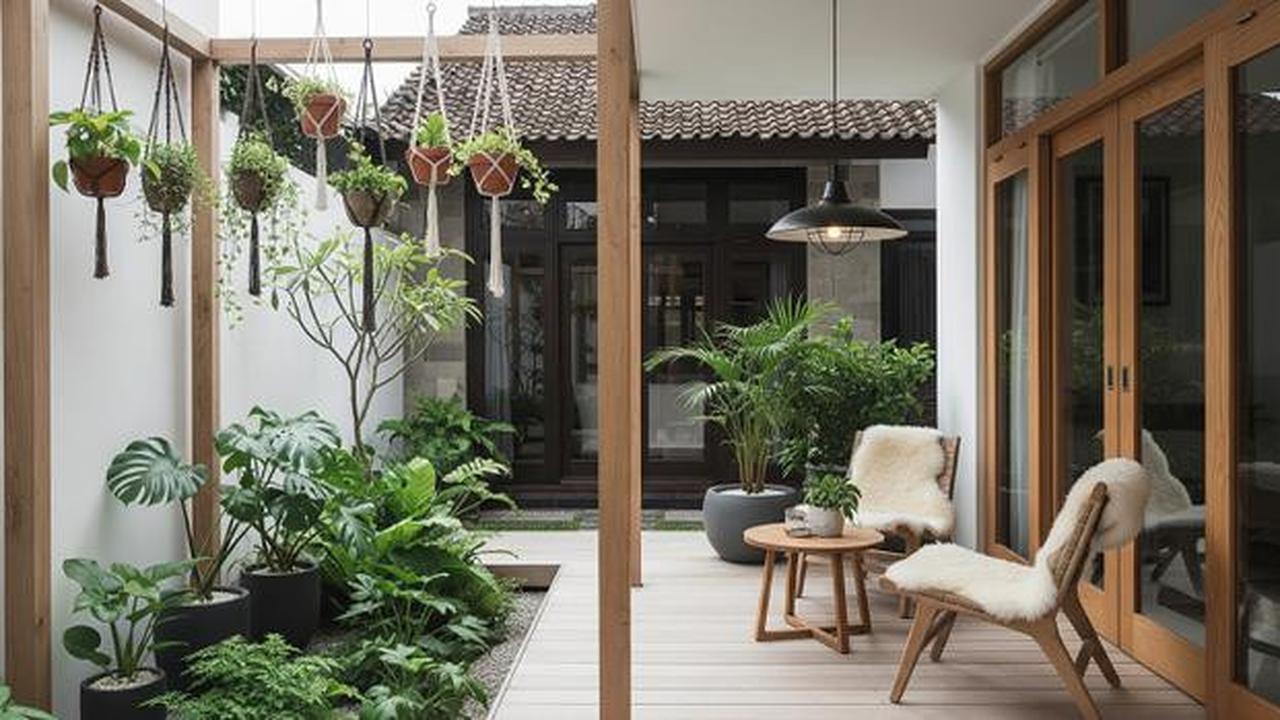 7 Ide Teras Belakang dengan Taman Mini ala Rumah Skandinavia, Nyaman dan Estetik