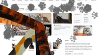 Akan muncul animasi kaki dan suara kucing lucu di pencarian kata "Kucing" di Google Search. (Liputan6.com/ Agustin Setyo W)