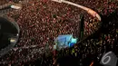 Berbagai rangkaian acara dilaksanakan dalam perayaan Natal yang dilaksanakan oleh jemaat Gereja Tiberias di Gelora Bung Karno, Jakarta, Sabtu (13/12/2014). (Liputan6.com/Johan Tallo)