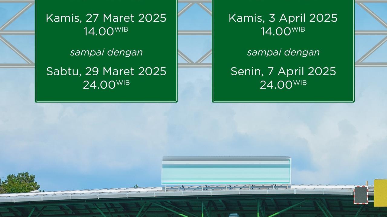 Infografis sistem one way arus mudik 2025
