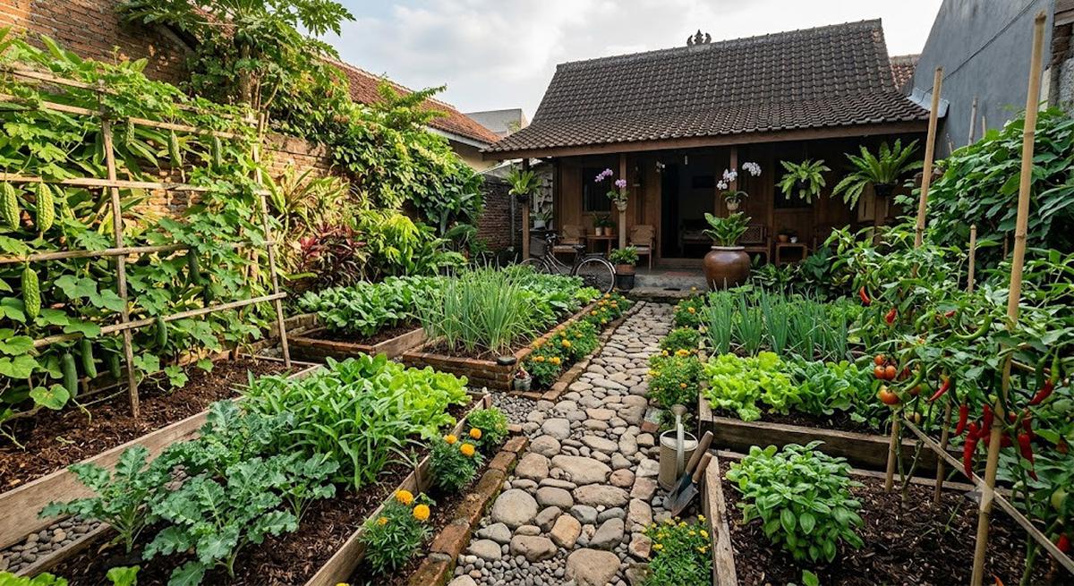 Cara Membuat Kebun Sayur di Rumah yang Tidak Diserang Ulat (AI Generated)