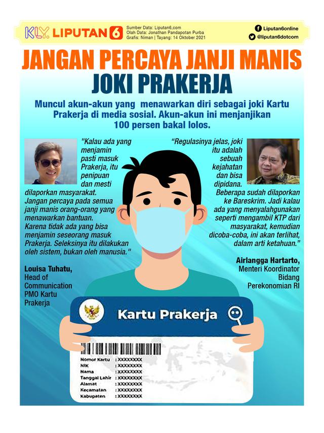 Infografis: Jangan Percaya Janji Manis Joki Prakerja (Liputan6.com / Triyasni)
