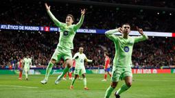Tampil impresif, Barcelona menang 4-2 atas Atletico Madrid meski sebelumnya tertinggal dua gol lebih dulu. (OSCAR DEL POZO/AFP)