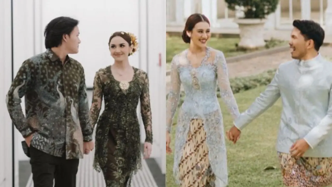 Aaliyah Massaid dan Mahalini Kenakan Kebaya dari Desainer yang Sama saat Tunangan