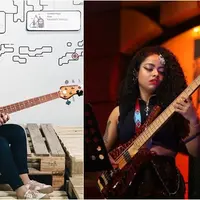 Di balik penampilan cantiknya, para bassis wanita ini juga bisa tampil garang. (Dok Fimela.com)