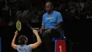 Greysia Polii/Apriyani Rahayu melaju ke semifanal usai kalahkan  Chae Yoo-jung/Hye Rin-kim pada ajang Daihatsu Indonesia Master 2018 Kamis (26/1/2018). Greysia/Apriyani menang 21-16,21-15 (Bola.com/Nick Hanoatubun)