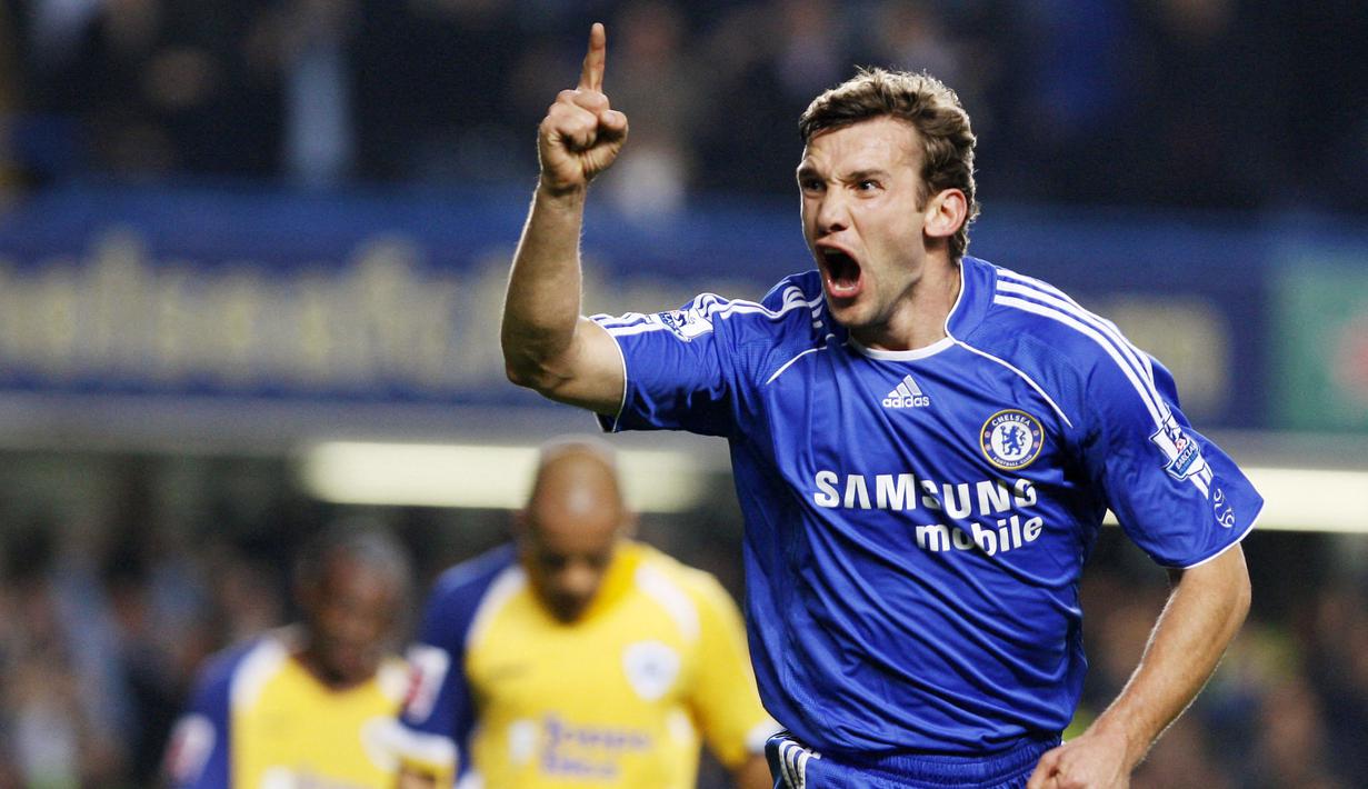 Andriy Shevchenko datang ke Stamford Bridge dengan label pemain bintang dari AC Milan pada tahun 2006. Pemain asal Ukraina itu kala itu memiliki berbanderol mencapai 43,88 juta euro. (AFP/Adrian Dennis)
