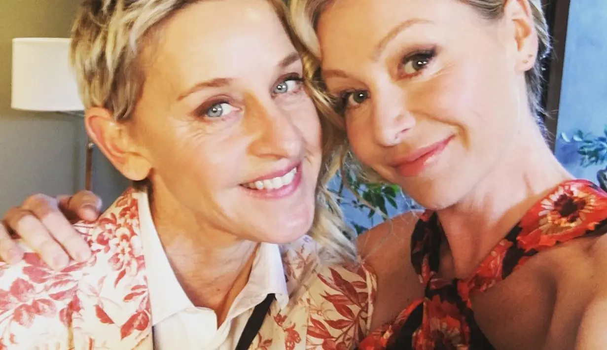 Ellen dan Portia benar-benar berniat untuk membantu Demi Lovato untuk sembuh. (instagram/portiaderossi)