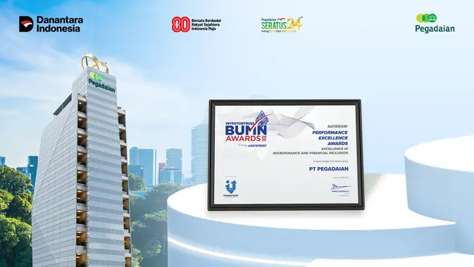 Pegadaian Torehkan Prestasi Gemilang Lewat Penghargaan Investortrust BUMN Awards 2025