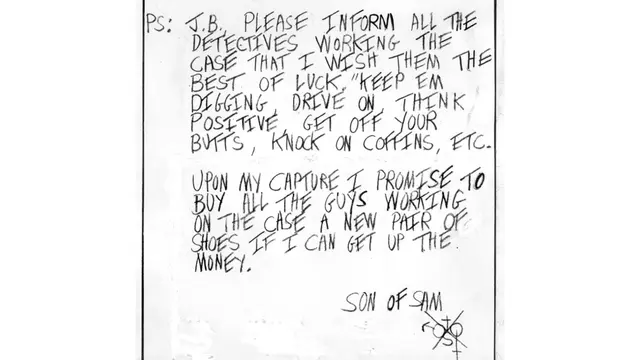 Salah Satu Surat David Berkowitz.