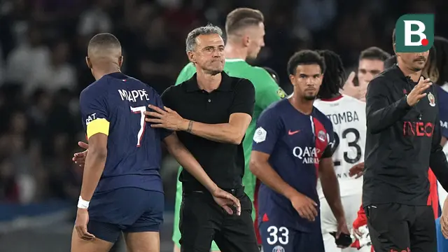 Foto: Wajah Lesu Kylian Mbappe setelah PSG Ditumbangkan Nice di Kandang Sendiri