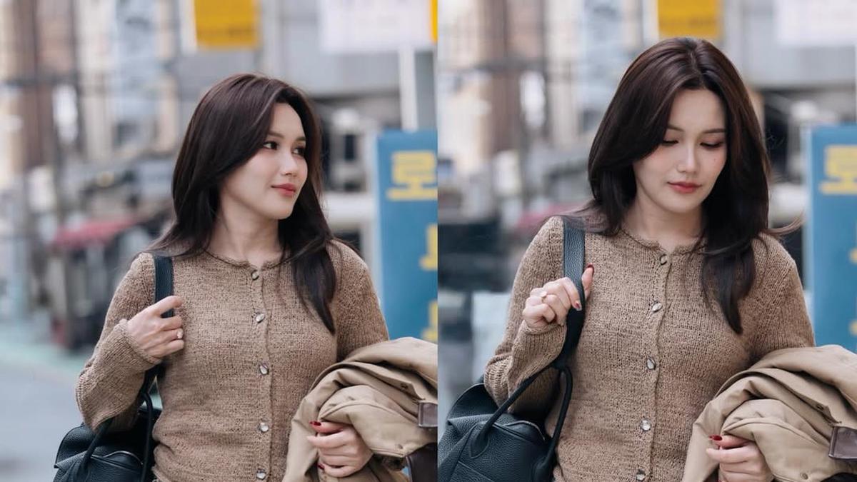 Pesona Ayu Ting Ting Bak Eonnie Korea, Tampil Chic dengan Layering Earth Tone Saat Liburan di Korea Selatan