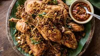 ilustrasi ayam rempah lengkuas (AI Generated)