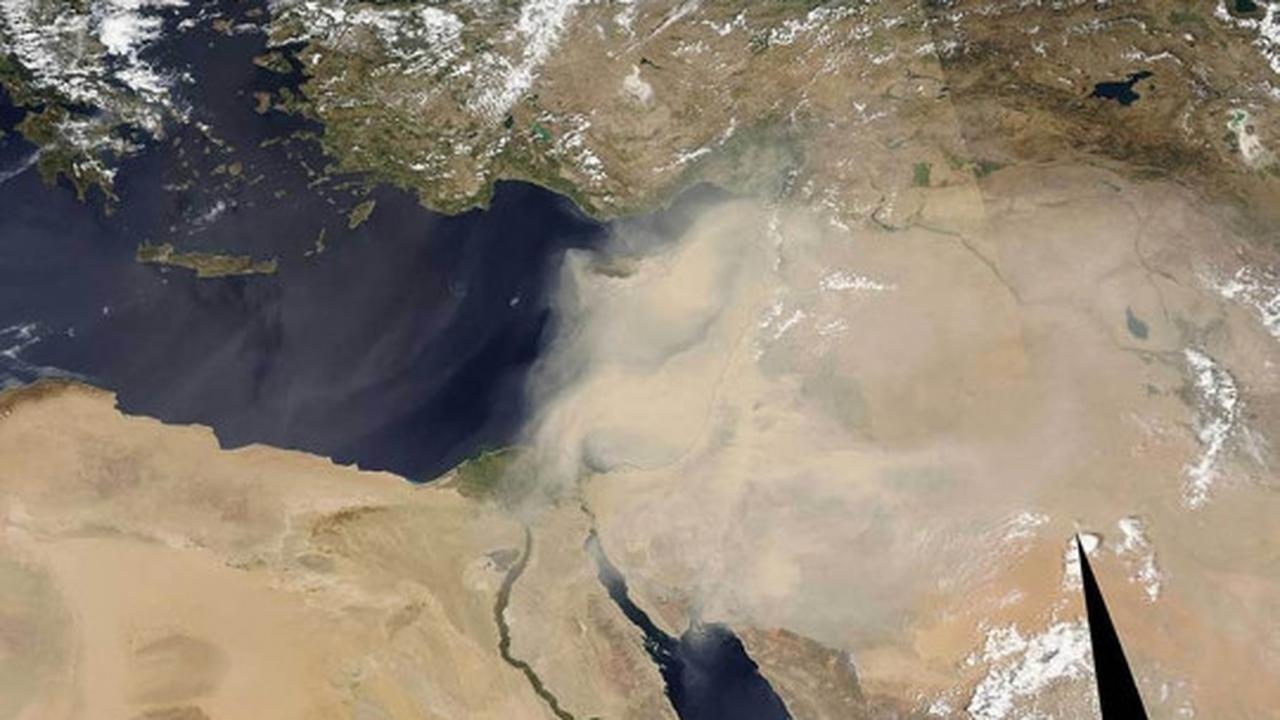 Penampakan badai pasir Timur Tengah tertangkap satelit NASA