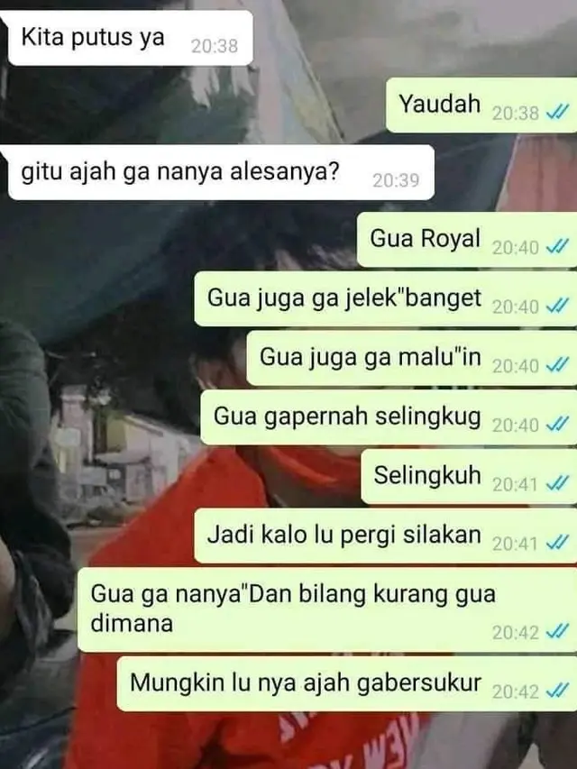 Nyesek sampai 'Sok Tegar', 6 Chat Minta Putus ke Pacar Ini Bikin Pilu