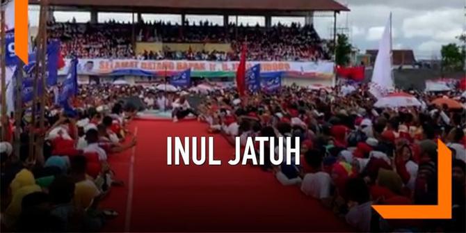 VIDEO: Inul Daratista Jatuh saat Tampil di Kampanye Jokowi