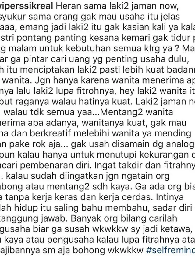 Curhat Dewi Perssik di Instagram (https://www.instagram.com/p/CB8Yyq_hQ9H/)