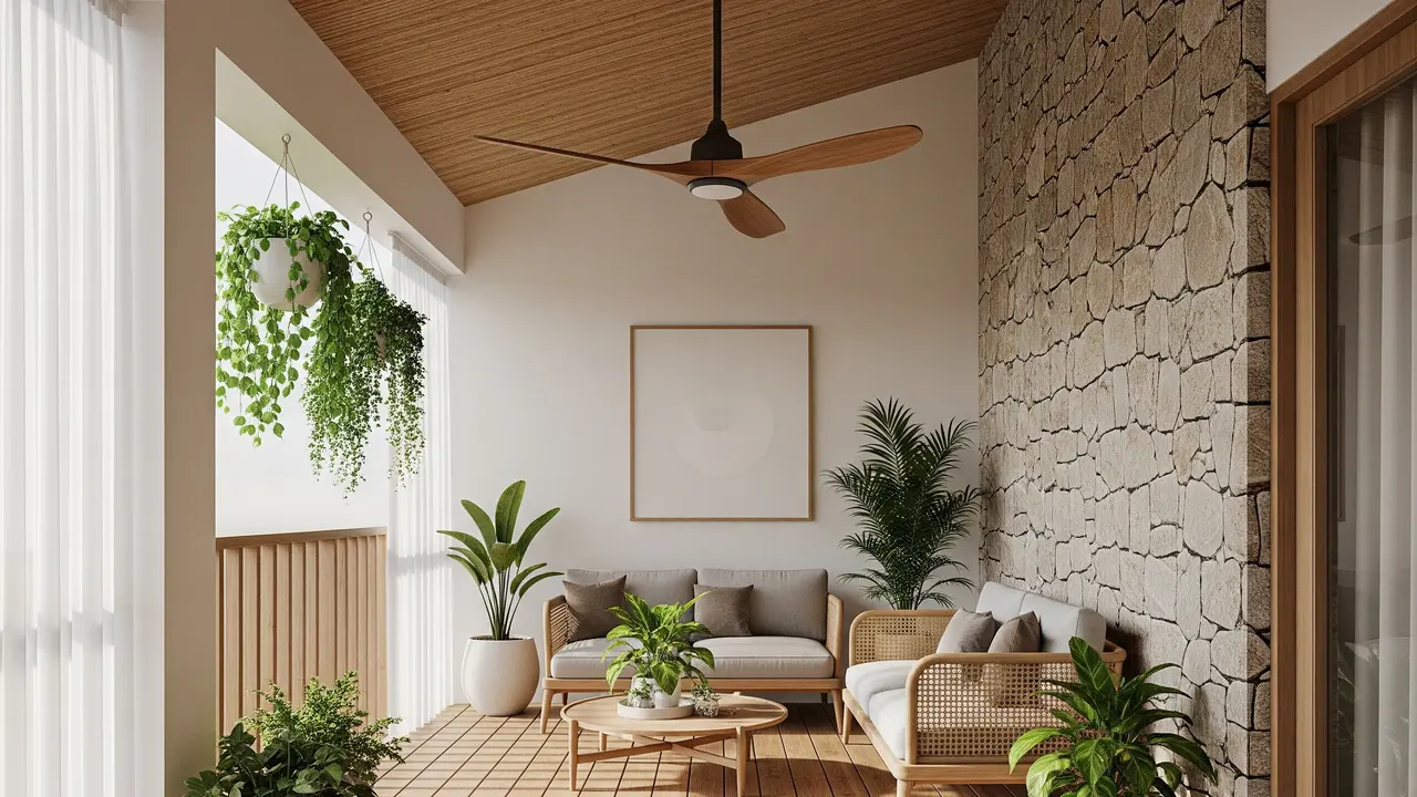 Teras Samping Rumah Minimalis Ala Japandi