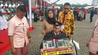 Polisi korban ledakan bom Kampung Melayu (Liputan6.com/ Nanda Perdana Putra)