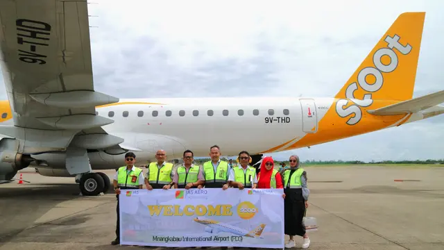 Penerbangan Perdana Scoot Rute Singapura-Padang