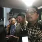 Wasekjen Partai Demokrat Rachland Nashidik usai menjenguk Andi Arief di Direktorat Narkoba Mabes Polri. (Liputan6.com/Ady Anugrahadi)