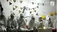 Video sejumlah “pocong” adakan selawat bersama viral di media sosial.