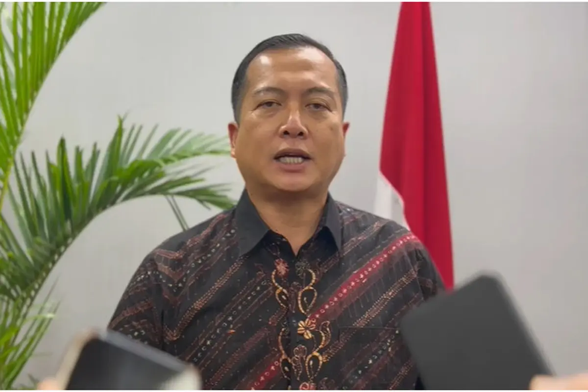 Juru Bicara Kementerian Luar Negeri RI Lalu Muhammad Iqbal merespons isu relawan ditahan IDF. (Screen grab video dok Kemlu)