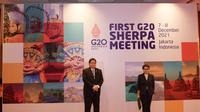 Menteri Koordinator Bidang Perekonomian Airlangga Hartarto, dalam 1st Sherpa Meeting G20 Indonesia, di Jakarta, Selasa (7/12/2021). ( Sumber ekon.go.id)