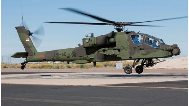 Helikopter Apache AH-64 produksi Boeing yang telah diterima TNI AD (Dok Foto: Boeing)