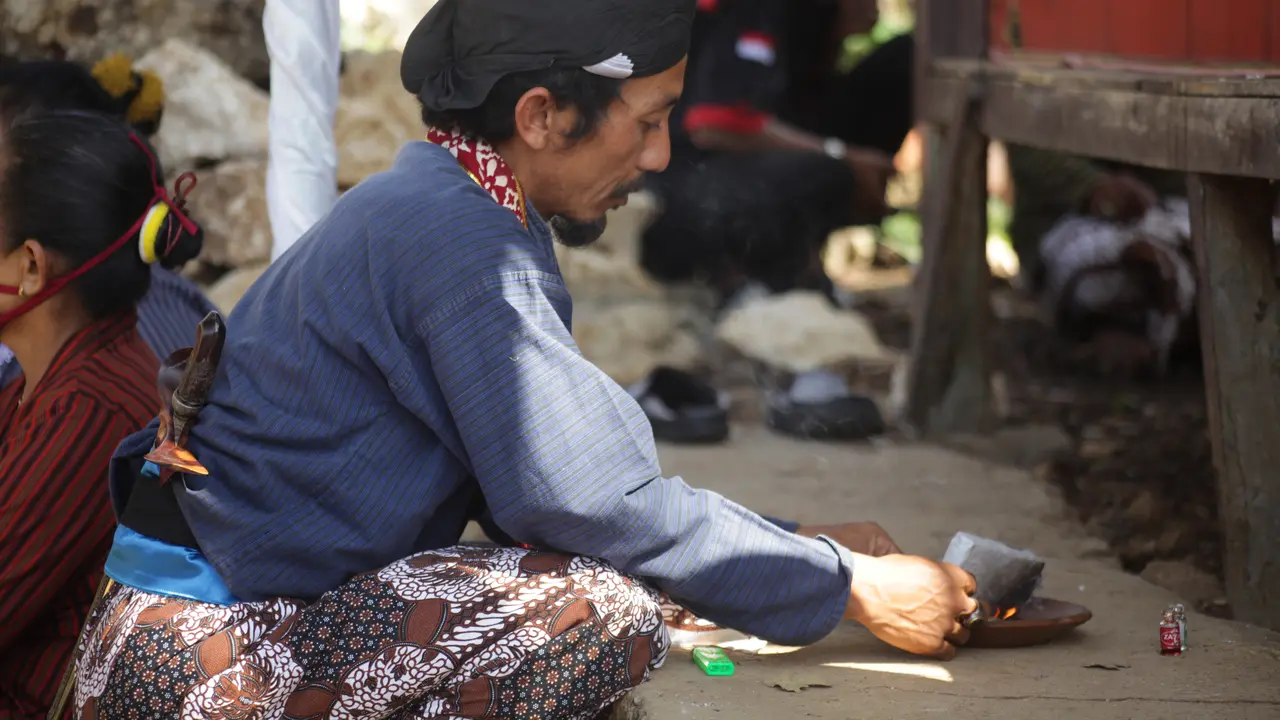Tradisi rasulan di Gunungkidul, digelar lebih sederhana di tengah pandemi Covid-19. (Foto: Liputan6.com/Hendro Ary Wibowo)