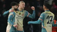 Tiga menit kemudian atau pada menit ke-53, keunggulan Manchester City bertambah lewat aksi Erling Haaland. (Franck FIFE/AFP)