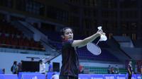 Gregoria Mariska Tunjung akan turun sebagai tunggal putri pertama Indonesia saat menghadapi Vietnam pada semifinal cabang bulu tangkis beregu putri SEA Games 2021 di Bac Giang Gymnasium, Selasa(16/5/2022). (foto: PBSI)