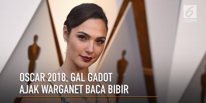 VIDEO: Oscar 2018, Gal Gadot Ajak Warganet Baca Bibir