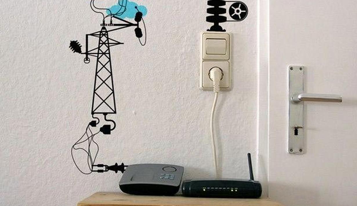 Kabel Berantakan Bisa Jadi Aksen Unik Dekorasi di Dinding 